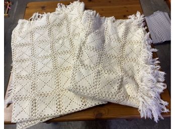 Two Twin Crochet Bed Spreads