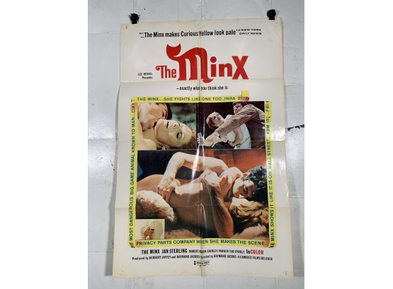 Vintage Folded One Sheet Movie Poster The Minx Rated X