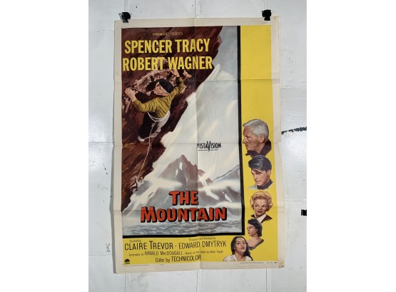 Vintage Folded One Sheet Movie Poster The Mountain