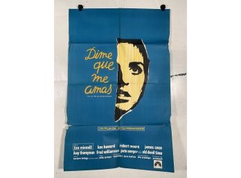 Vintage Folded One Sheet Movie Poster Liza Minelli In Junie Moon