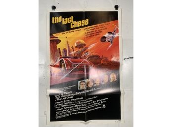 Vintage Folded One Sheet Movie Poster The Last Chase 1981