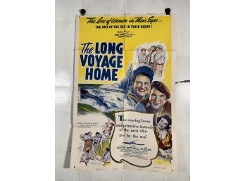 Vintage Folded One Sheet Movie Poster The Long Voyage Home 1940