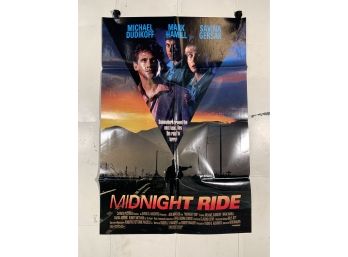 Vintage Folded One Sheet Movie Poster Midnight Ride 1992