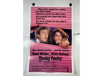 Vintage Folded One Sheet Movie Poster Hanky Panky 1982