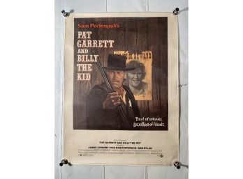 Vintage Large Rolled One Sheet Movie Poster Pat Garrett And Billy The Kid