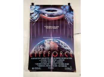 Vintage Folded One Sheet Movie Poster Lifeforce 1985