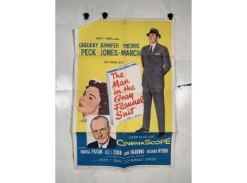 Vintage Folded One Sheet Movie Poster The Man In The Gray Flannel Suit 1956