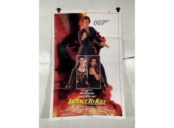 Vintage Folded One Sheet Movie Poster Licence To Kill 1989