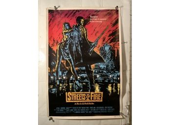 Vintage Large Rolled One Sheet Movie Poster Streets Of Fire