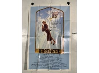 Vintage Folded One Sheet Movie Poster Introducing Andy Kaufman  In God We Trust