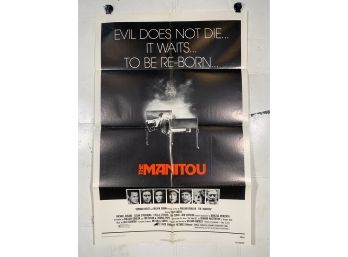 Vintage Folded One Sheet Movie Poster The Manitou