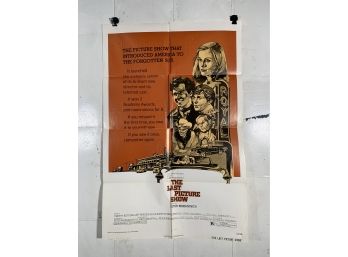 Vintage Folded One Sheet Movie Poster The Last Picture Show 1974