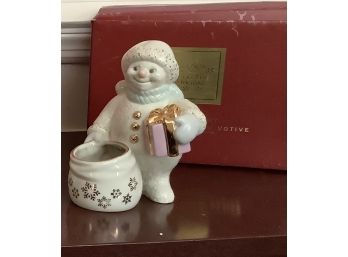 Lenox Snowlight Snowman (votive Candleholder) Figurine