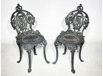 A Pair Of 19th Century French Cast Iron Garden Seats