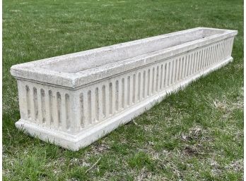 A Very Large Fluted Cast Stone Planter 2/3