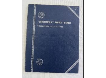 Estate Coin Collection - Whitman Album Of 90 Percent Silver Mercury Dimes 1916 - 1945