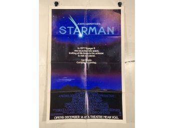 Vintage Folded One Sheet Movie Poster Starman 1984