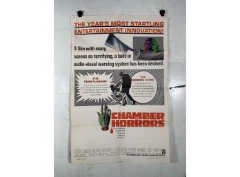 Vintage Folded One Sheet Movie Poster Chamber Of Horrors 1966