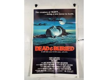 Vintage Folded One Sheet Movie Poster Dead And Buried 1981