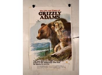 Vintage Folded One Sheet Movie Poster Life And Times Of Grizzly Adams 1974