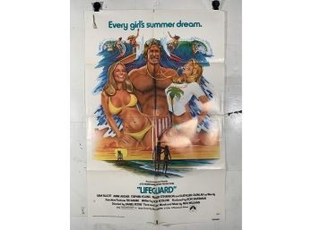 Vintage Folded One Sheet Movie Poster Lifeguard 1976
