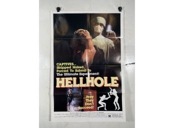 Vintage Folded One Sheet Movie Poster Hellhole 1985