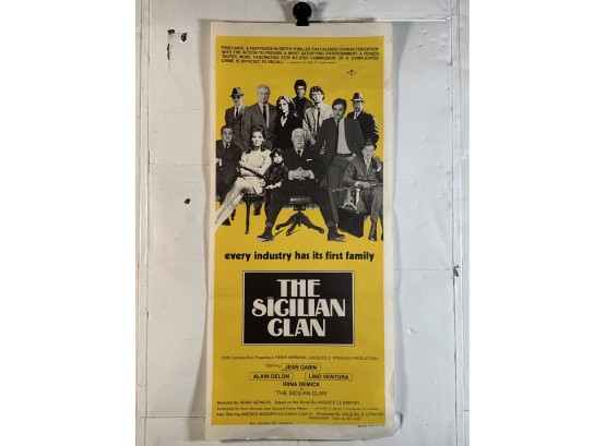 Vintage Folded MAPS Movie Daybill Poster The Sicilian Clan