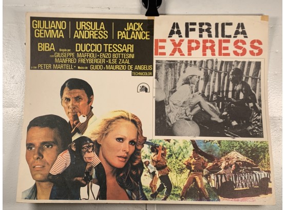 Vintage Movie Theater Lobby Card Africa Express