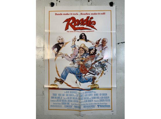 Vintage Folded One Sheet Movie Poster Roadie 1980