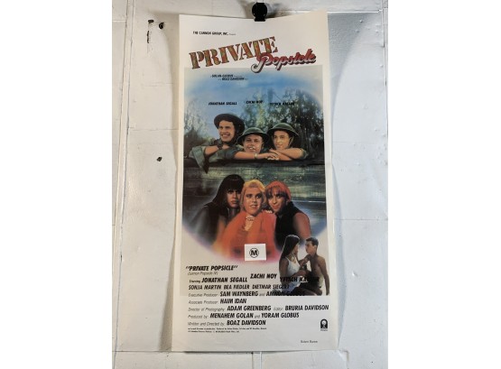Vintage Folded Burton Movie Daybill Poster Private Popsicle