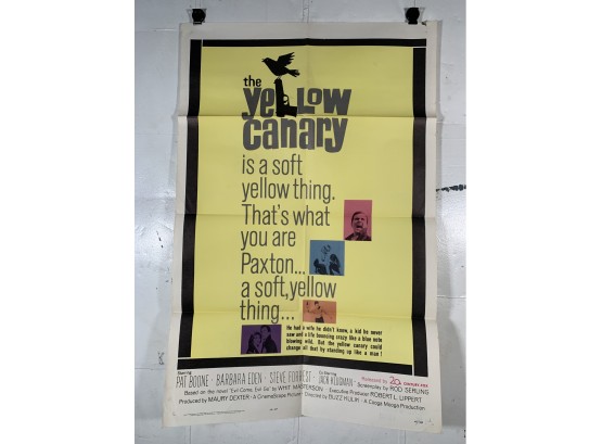 Vintage Folded One Sheet Movie Poster The Yellow Canary 1963