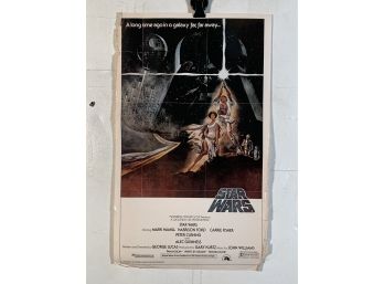 Vintage Folded Toppw Movie Daybill Poster Star Wars