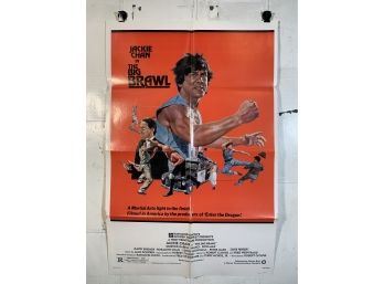 Vintage Folded One Sheet Movie Poster Jackie Chan In The Big Brawl