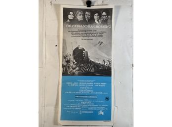 Vintage Folded MAPS Movie Daybill Poster The Cassandra Crossing