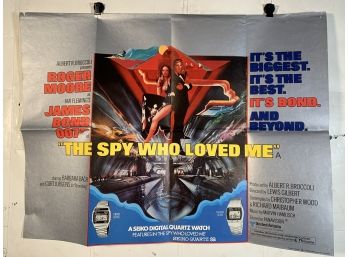 Vintage Folded One Sheet Movie Poster The Spy Who Loved Me