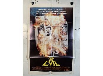 Vintage Folded One Sheet Movie Poster Fear No Evil 1981