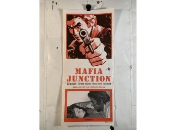 Vintage Folded MAPS Movie Daybill Poster Mafia Junction