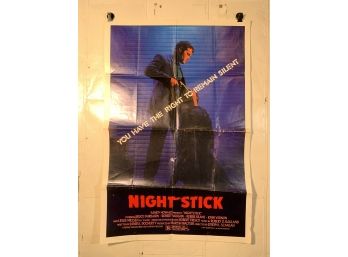 Vintage Folded One Sheet Movie Poster Nightstick 1987