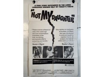 Vintage Folded One Sheet Movie Poster Not My Daughter 1970