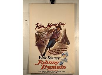 Vintage Movie Heavy Stock Window Card Johnny Tremain