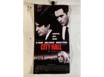 Vintage Folded MAPS Movie Daybill Poster City Hall