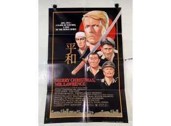 Vintage Folded One Sheet Movie Poster Merry Christmas Mr. Lawrence 1983