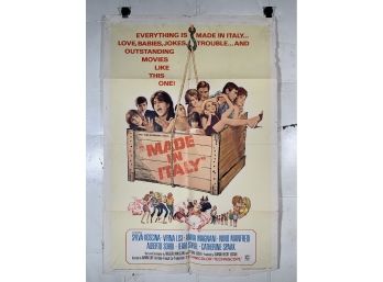 Vintage Folded One Sheet Movie Poster Made In Italy 1966