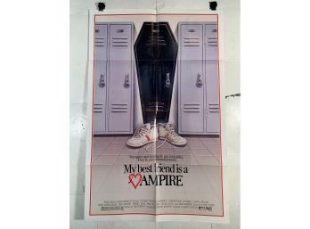 Vintage Folded One Sheet Movie Poster My Best Friend Is A Vampire 1986