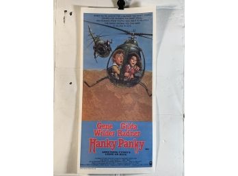 Vintage Folded Burton Movie Daybill Poster Hanky Panky