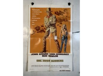 Vintage Folded One Sheet Movie Poster The Train Robbers