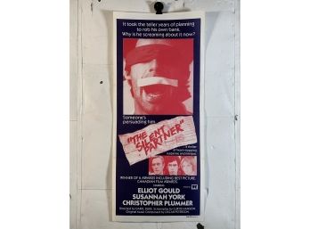 Vintage Folded MAPS Movie Daybill Poster The Silent Partner
