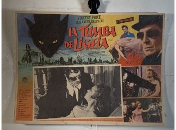 Vintage Movie Theater Lobby Card  The Tomb Of Ligeria