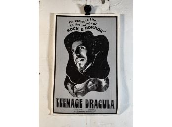 Vintage Folded Teenage Dracula Movie Pressbook Ad Sheet  Poster