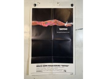 Vintage Folded One Sheet Movie Poster Tattoo 1981